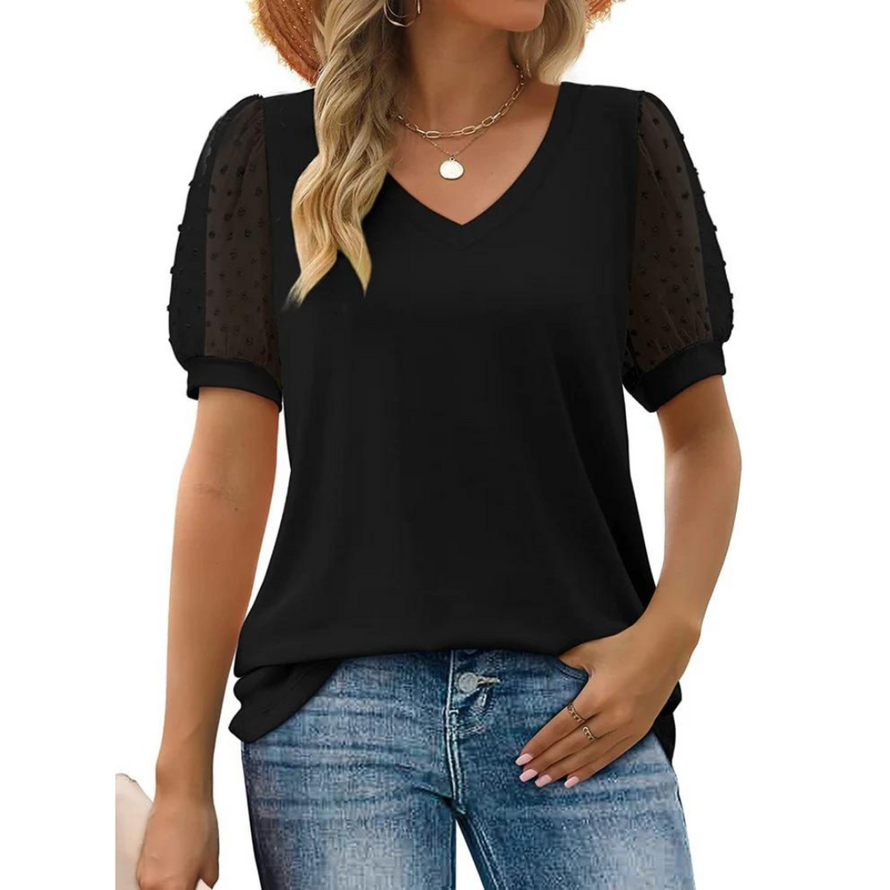 RAFFAELLA TOP WITH V-NECK